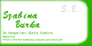 szabina burka business card